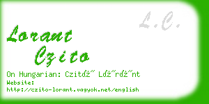 lorant czito business card